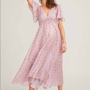Hatch Women's Floral Maxi Dress - Pink and White
